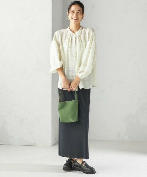 SHIPS / シップス シャツ・ブラウス | 〈手洗い可能〉シアー ジャカード 袖 シャーリング ブラウス | 詳細5