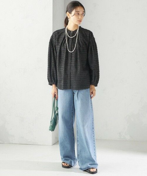 SHIPS / シップス シャツ・ブラウス | 〈手洗い可能〉シアー ジャカード 袖 シャーリング ブラウス | 詳細18