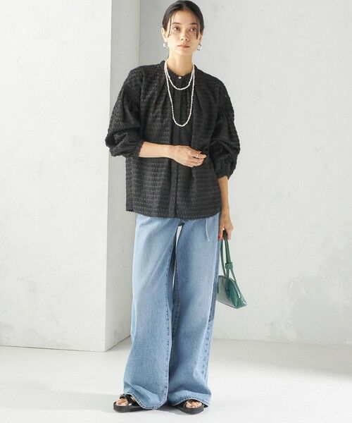 SHIPS / シップス シャツ・ブラウス | 〈手洗い可能〉シアー ジャカード 袖 シャーリング ブラウス | 詳細22