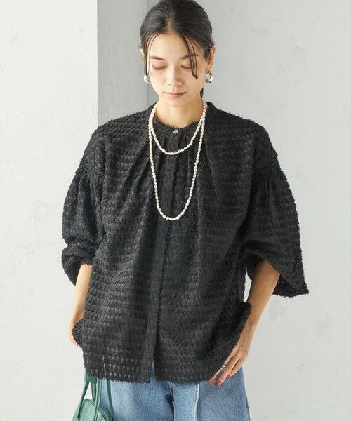 SHIPS / シップス シャツ・ブラウス | 〈手洗い可能〉シアー ジャカード 袖 シャーリング ブラウス | 詳細24