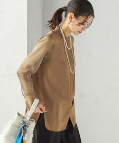 SHIPS / シップス シャツ・ブラウス | 〈手洗い可能〉シアー 袖 ポケット デザイン シャツ