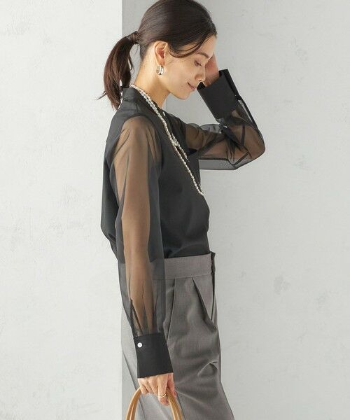 SHIPS / シップス シャツ・ブラウス | 〈手洗い可能〉シアー 袖 ポケット デザイン シャツ | 詳細10