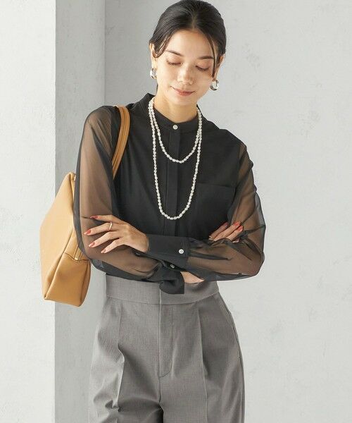 SHIPS / シップス シャツ・ブラウス | 〈手洗い可能〉シアー 袖 ポケット デザイン シャツ | 詳細11