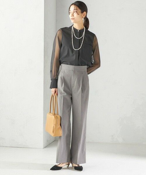 SHIPS / シップス シャツ・ブラウス | 〈手洗い可能〉シアー 袖 ポケット デザイン シャツ | 詳細2