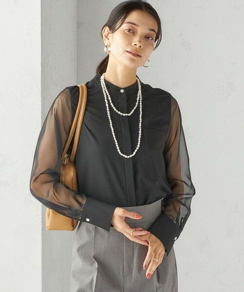 SHIPS / シップス シャツ・ブラウス | 〈手洗い可能〉シアー 袖 ポケット デザイン シャツ | 詳細7