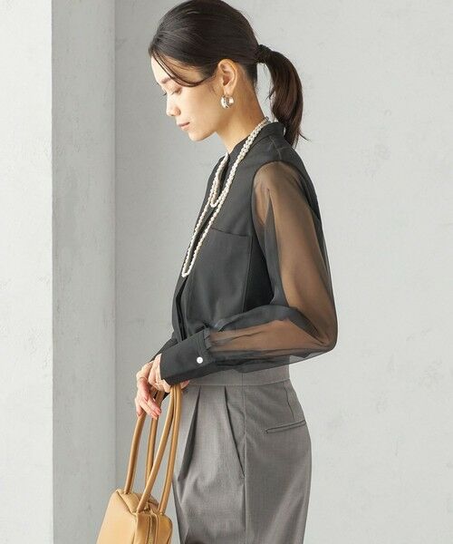 SHIPS / シップス シャツ・ブラウス | 〈手洗い可能〉シアー 袖 ポケット デザイン シャツ | 詳細8