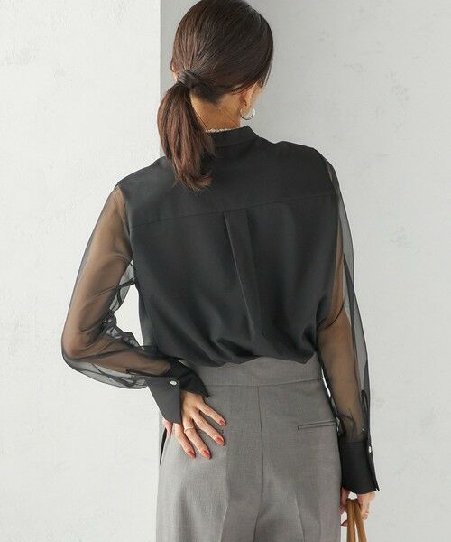 SHIPS / シップス シャツ・ブラウス | 〈手洗い可能〉シアー 袖 ポケット デザイン シャツ | 詳細9