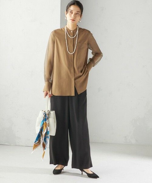 SHIPS / シップス シャツ・ブラウス | 〈手洗い可能〉シアー 袖 ポケット デザイン シャツ | 詳細16