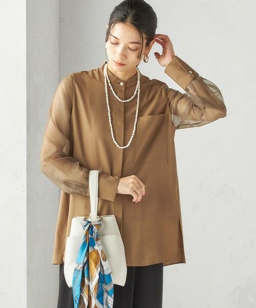 SHIPS / シップス シャツ・ブラウス | 〈手洗い可能〉シアー 袖 ポケット デザイン シャツ | 詳細23