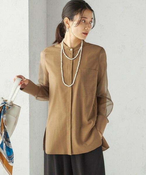 SHIPS / シップス シャツ・ブラウス | 〈手洗い可能〉シアー 袖 ポケット デザイン シャツ | 詳細26