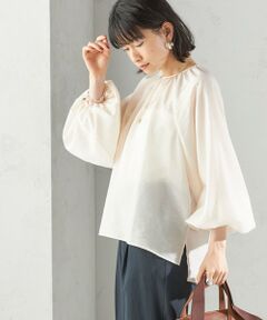 SHIPS / シップス シャツ・ブラウス | 〈手洗い可能〉シアー バンブー ギャザー ブラウス