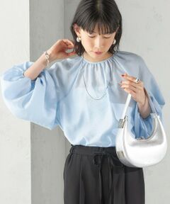 SHIPS / シップス シャツ・ブラウス | 〈手洗い可能〉シアー バンブー ギャザー ブラウス