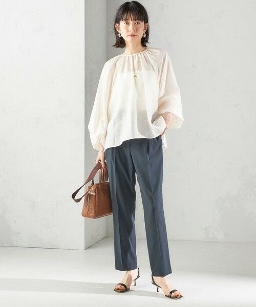 SHIPS / シップス シャツ・ブラウス | 〈手洗い可能〉シアー バンブー ギャザー ブラウス | 詳細1