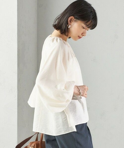 SHIPS / シップス シャツ・ブラウス | 〈手洗い可能〉シアー バンブー ギャザー ブラウス | 詳細10