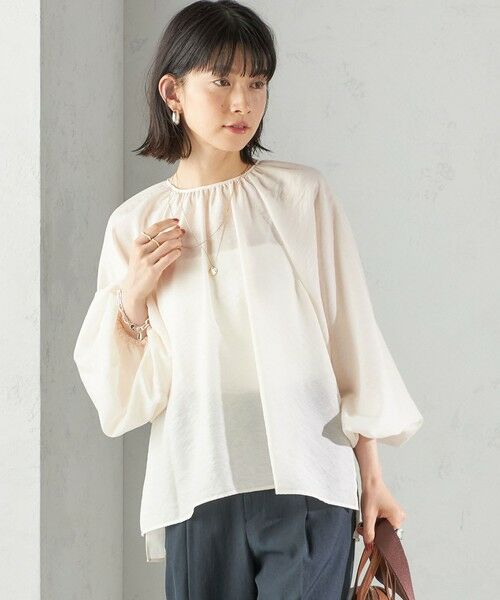 SHIPS / シップス シャツ・ブラウス | 〈手洗い可能〉シアー バンブー ギャザー ブラウス | 詳細12