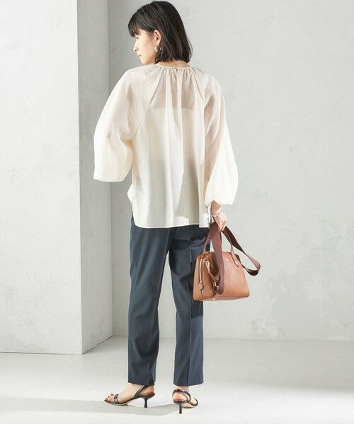 SHIPS / シップス シャツ・ブラウス | 〈手洗い可能〉シアー バンブー ギャザー ブラウス | 詳細3