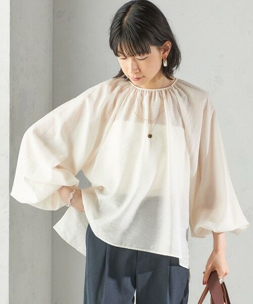 SHIPS / シップス シャツ・ブラウス | 〈手洗い可能〉シアー バンブー ギャザー ブラウス | 詳細7