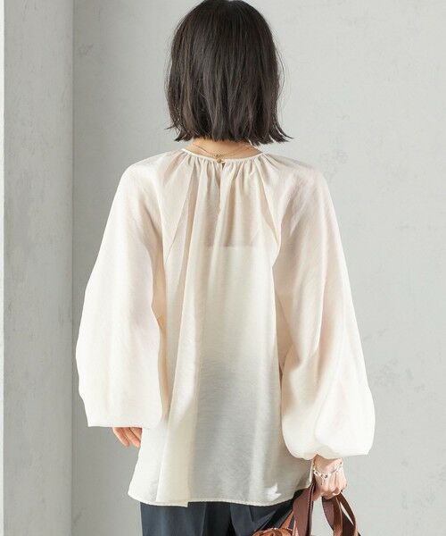 SHIPS / シップス シャツ・ブラウス | 〈手洗い可能〉シアー バンブー ギャザー ブラウス | 詳細9