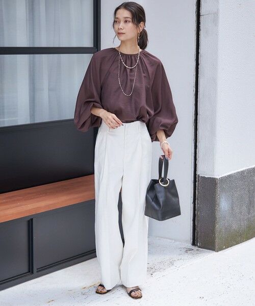 SHIPS / シップス シャツ・ブラウス | 〈手洗い可能〉シアー バンブー ギャザー ブラウス | 詳細17