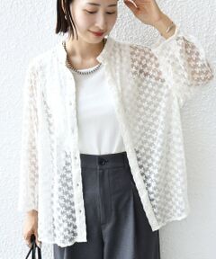 SHIPS / シップス シャツ・ブラウス | 〈手洗い可能〉フラワー チュール 刺繍 シャツ