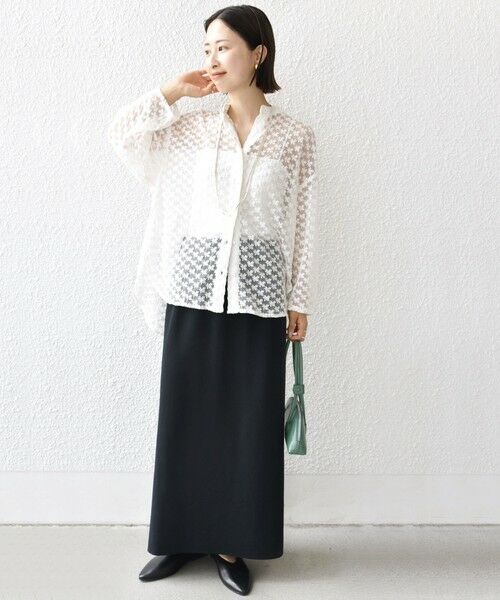 SHIPS / シップス シャツ・ブラウス | 〈手洗い可能〉フラワー チュール 刺繍 シャツ | 詳細1