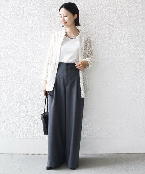 SHIPS / シップス シャツ・ブラウス | 〈手洗い可能〉フラワー チュール 刺繍 シャツ | 詳細10