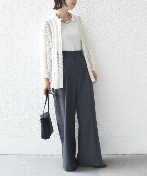 SHIPS / シップス シャツ・ブラウス | 〈手洗い可能〉フラワー チュール 刺繍 シャツ | 詳細14