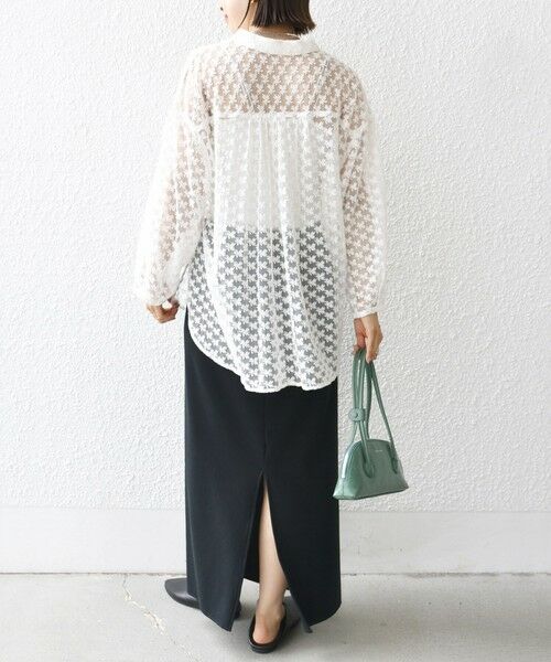 SHIPS / シップス シャツ・ブラウス | 〈手洗い可能〉フラワー チュール 刺繍 シャツ | 詳細3