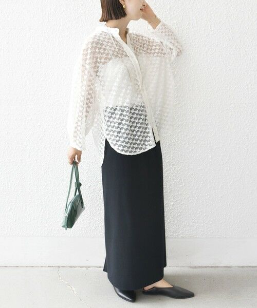 SHIPS / シップス シャツ・ブラウス | 〈手洗い可能〉フラワー チュール 刺繍 シャツ | 詳細4