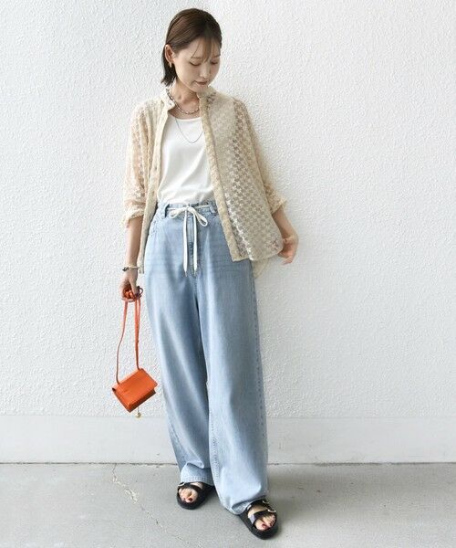 SHIPS / シップス シャツ・ブラウス | 〈手洗い可能〉フラワー チュール 刺繍 シャツ | 詳細21