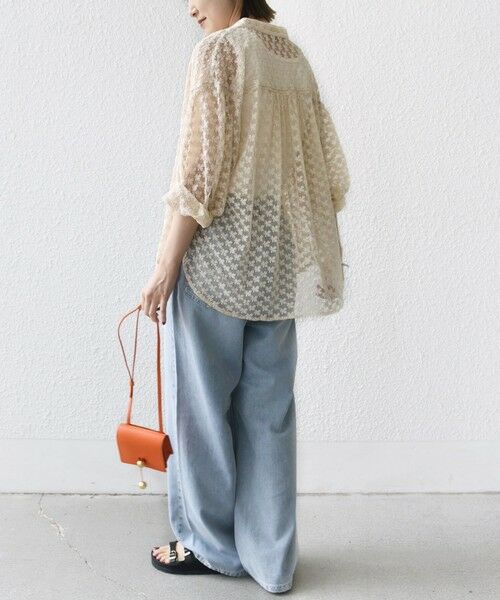 SHIPS / シップス シャツ・ブラウス | 〈手洗い可能〉フラワー チュール 刺繍 シャツ | 詳細22