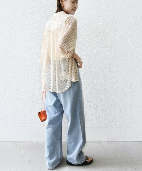 SHIPS / シップス シャツ・ブラウス | 〈手洗い可能〉フラワー チュール 刺繍 シャツ | 詳細24