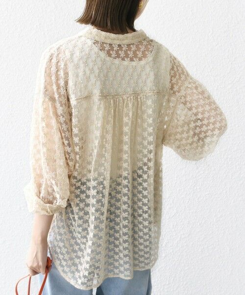 SHIPS / シップス シャツ・ブラウス | 〈手洗い可能〉フラワー チュール 刺繍 シャツ | 詳細26