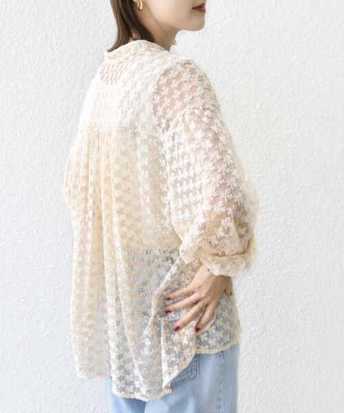 SHIPS / シップス シャツ・ブラウス | 〈手洗い可能〉フラワー チュール 刺繍 シャツ | 詳細27