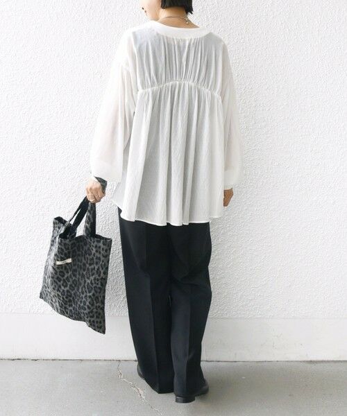 SHIPS / シップス カーディガン・ボレロ | 【WEB限定】〈手洗い可能〉シアー Vネック フレア シャツ カーディガン | 詳細2