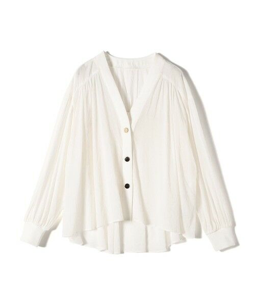 SHIPS / シップス カーディガン・ボレロ | 【WEB限定】〈手洗い可能〉シアー Vネック フレア シャツ カーディガン | 詳細19
