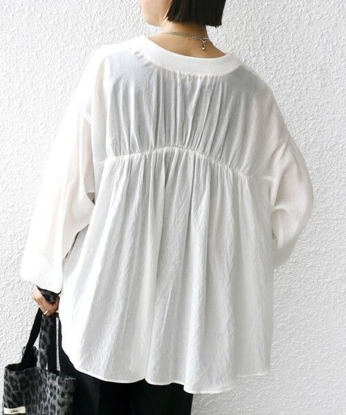 SHIPS / シップス カーディガン・ボレロ | 【WEB限定】〈手洗い可能〉シアー Vネック フレア シャツ カーディガン | 詳細8