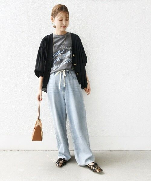 SHIPS / シップス カーディガン・ボレロ | 【WEB限定】〈手洗い可能〉シアー Vネック フレア シャツ カーディガン | 詳細21