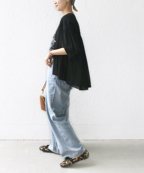 SHIPS / シップス カーディガン・ボレロ | 【WEB限定】〈手洗い可能〉シアー Vネック フレア シャツ カーディガン | 詳細23