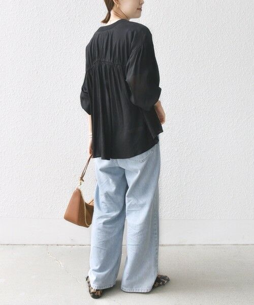 SHIPS / シップス カーディガン・ボレロ | 【WEB限定】〈手洗い可能〉シアー Vネック フレア シャツ カーディガン | 詳細24