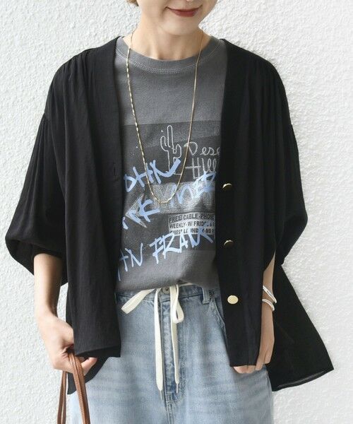 SHIPS / シップス カーディガン・ボレロ | 【WEB限定】〈手洗い可能〉シアー Vネック フレア シャツ カーディガン | 詳細27