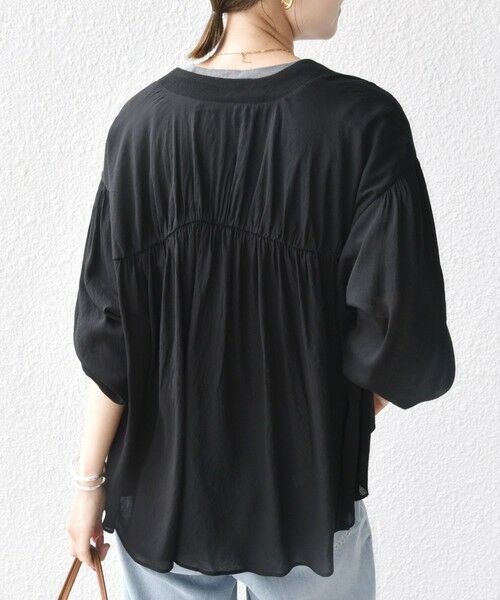 SHIPS / シップス カーディガン・ボレロ | 【WEB限定】〈手洗い可能〉シアー Vネック フレア シャツ カーディガン | 詳細29