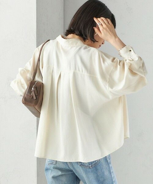 ブラウス シャツ 「手洗い可能」セルロース ツイル 羽織 シャツ レディース 予約》〈手洗い可能〉セルロース ツイル 羽織 シャツ （シャツ