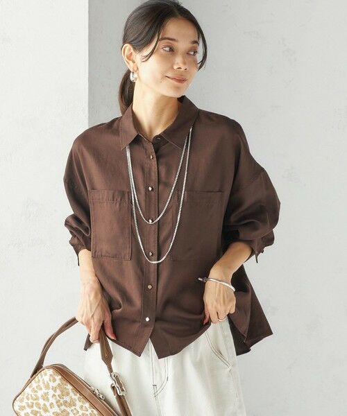 SHIPS / シップス シャツ・ブラウス | 〈手洗い可能〉セルロース ツイル 羽織 シャツ | 詳細25