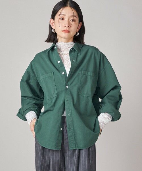 SHIPS for women/シップスウィメン SHIPS NINE CASE:〈洗濯機可能〉ダイド シャツ グリーン ONE SIZE SHIPS for women/シップスウィメン SHIPS NINE CASE:〈洗濯機可能〉ダイド シャツ グリーン ONE SIZE