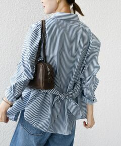 SHIPS / シップス シャツ・ブラウス | 【WEB限定】〈手洗い可能〉ストライプ 2WAY リボン シャツ