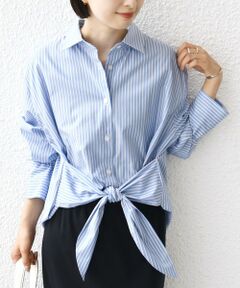 SHIPS / シップス シャツ・ブラウス | 【WEB限定】〈手洗い可能〉ストライプ 2WAY リボン シャツ