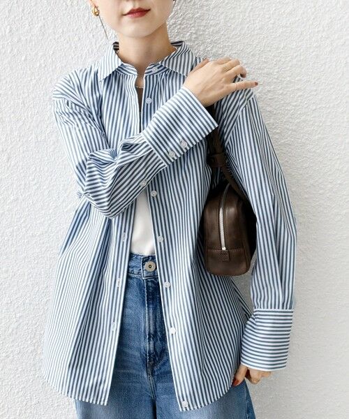 SHIPS / シップス シャツ・ブラウス | 【WEB限定】〈手洗い可能〉ストライプ 2WAY リボン シャツ | 詳細15