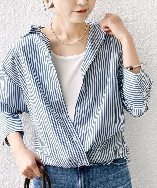 SHIPS / シップス シャツ・ブラウス | 【WEB限定】〈手洗い可能〉ストライプ 2WAY リボン シャツ | 詳細18