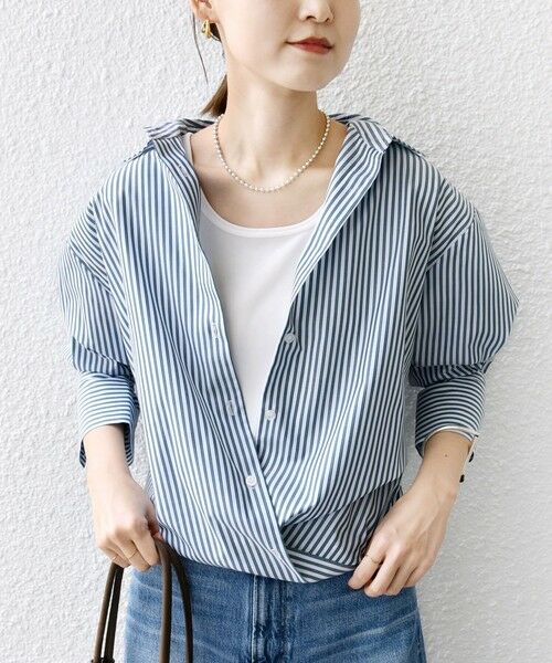 SHIPS / シップス シャツ・ブラウス | 【WEB限定】〈手洗い可能〉ストライプ 2WAY リボン シャツ | 詳細19